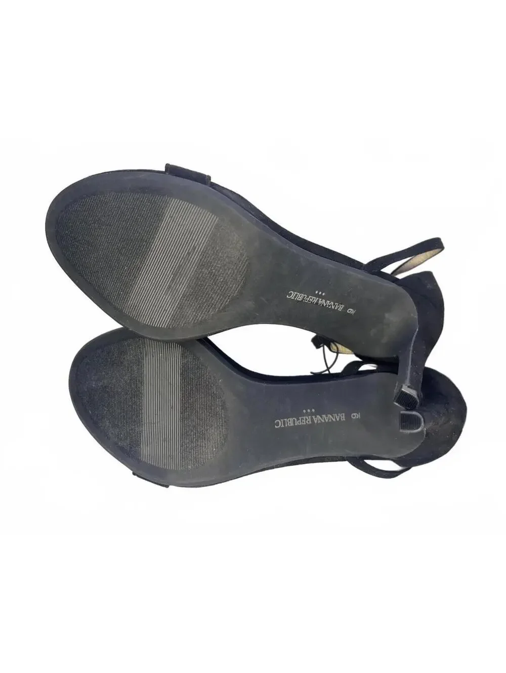 Ankle Strap Heels Suede Classic Black Size 9 High Heels by Banana Republic NWOT